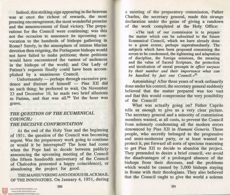 The Whole Truth About Fatima Volume 3 pages 290-291