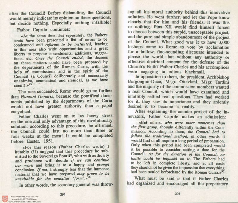 The Whole Truth About Fatima Volume 3 pages 294-295