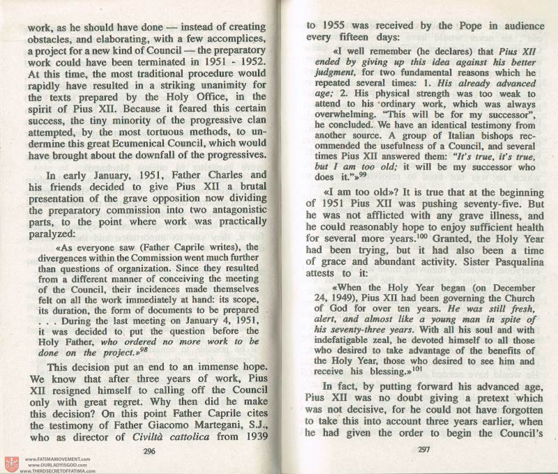The Whole Truth About Fatima Volume 3 pages 296-297