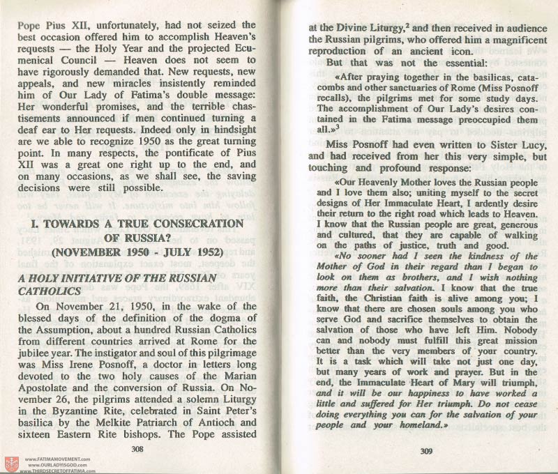 The Whole Truth About Fatima Volume 3 pages 308-309