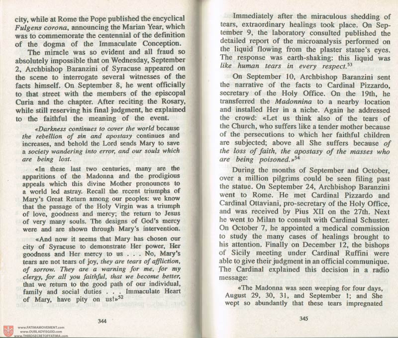 The Whole Truth About Fatima Volume 3 pages 344-345
