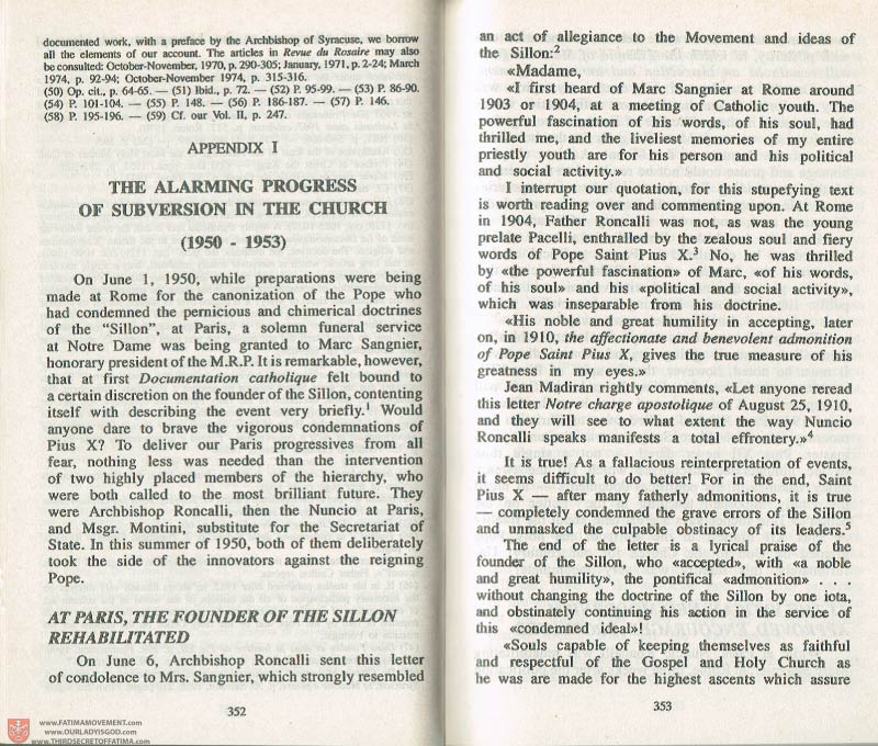 The Whole Truth About Fatima Volume 3 pages 352-353