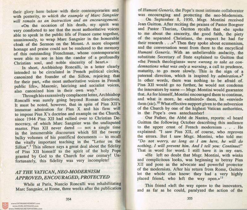 The Whole Truth About Fatima Volume 3 pages 354-355