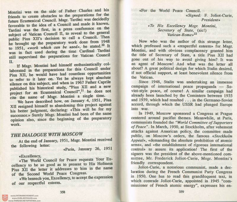The Whole Truth About Fatima Volume 3 pages 358-359