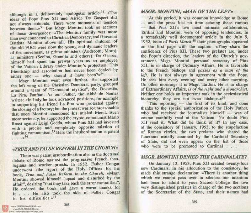 The Whole Truth About Fatima Volume 3 pages 368-369