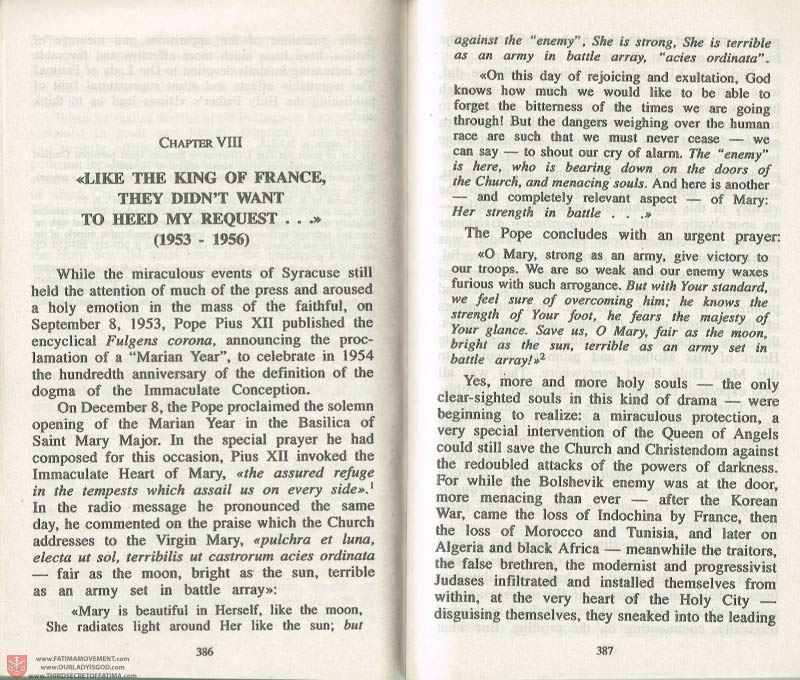 The Whole Truth About Fatima Volume 3 pages 386-387