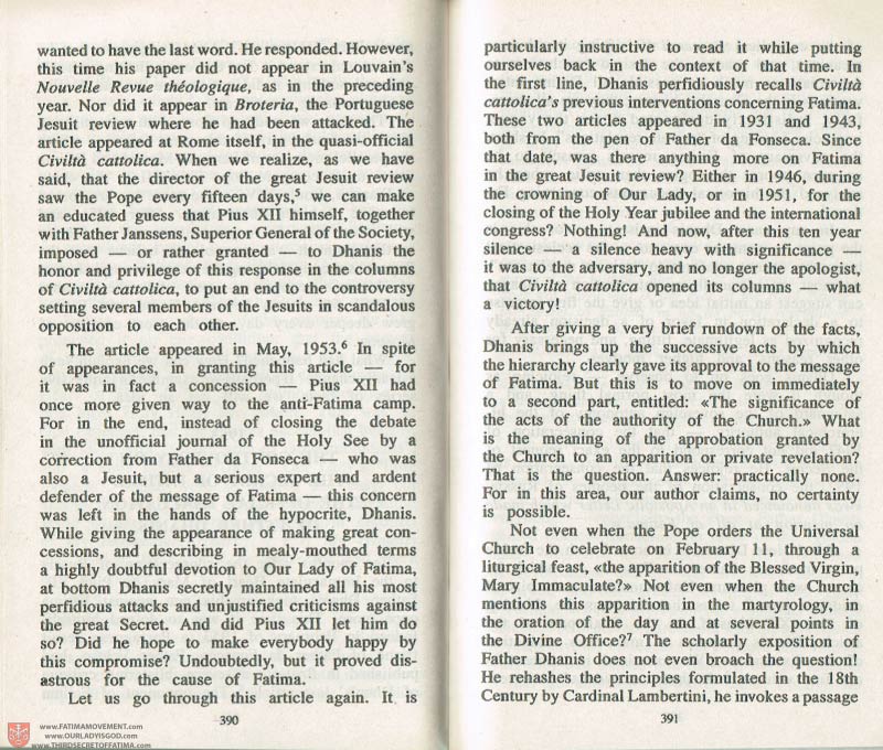 The Whole Truth About Fatima Volume 3 pages 390-391