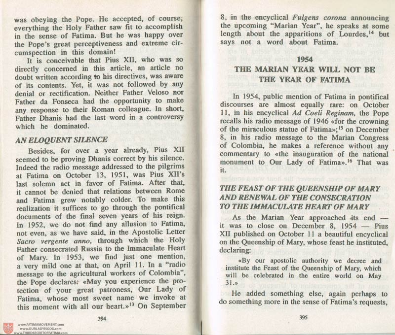 The Whole Truth About Fatima Volume 3 pages 394-395