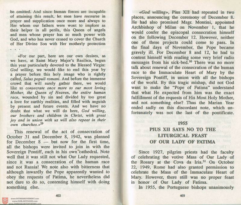 The Whole Truth About Fatima Volume 3 pages 402-403