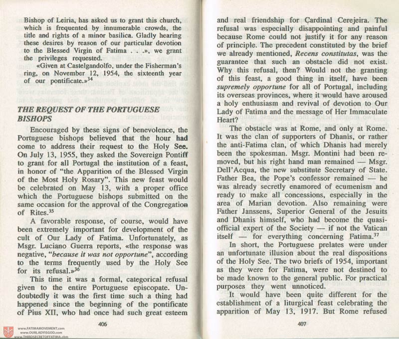 The Whole Truth About Fatima Volume 3 pages 406-407