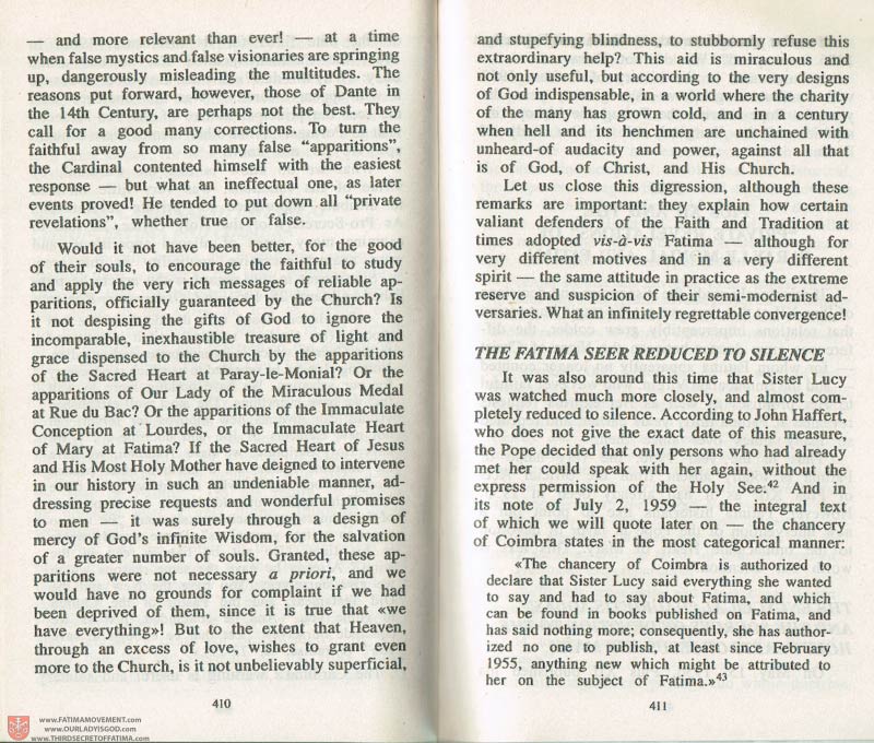 The Whole Truth About Fatima Volume 3 pages 410-411
