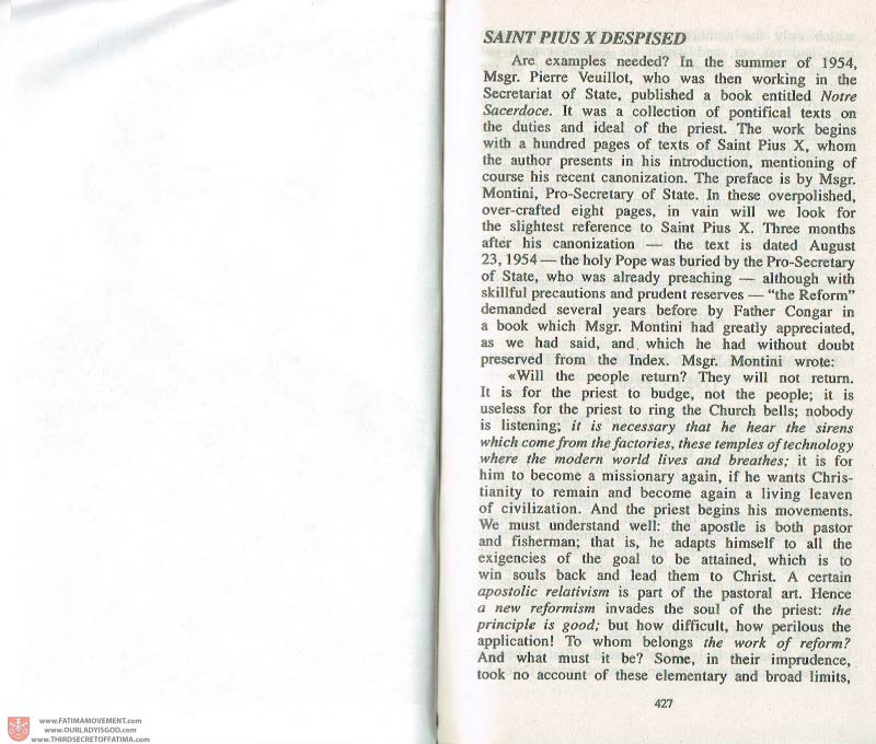 The Whole Truth About Fatima Volume 3 pages P-427