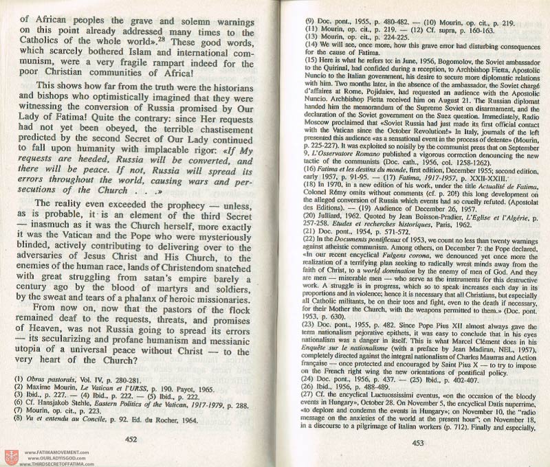 The Whole Truth About Fatima Volume 3 pages 452-453