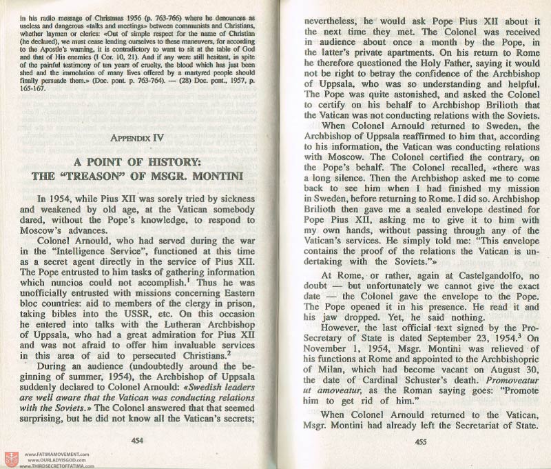 The Whole Truth About Fatima Volume 3 pages 454-455