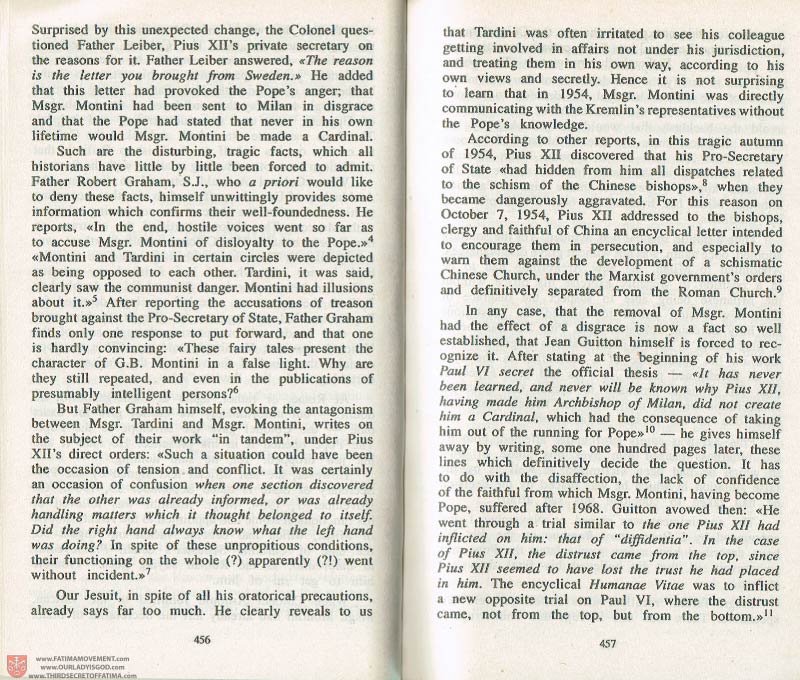 The Whole Truth About Fatima Volume 3 pages 456-457