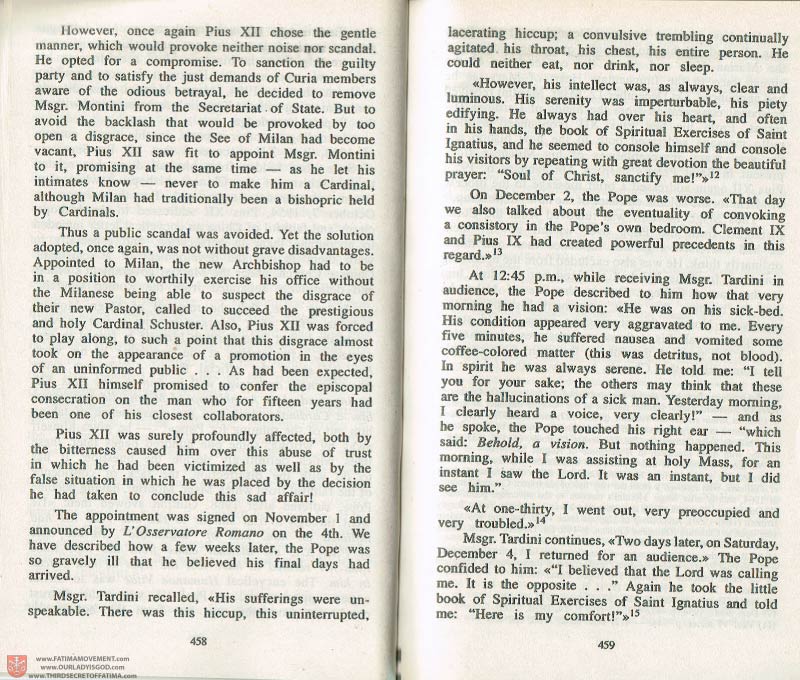 The Whole Truth About Fatima Volume 3 pages 458-459