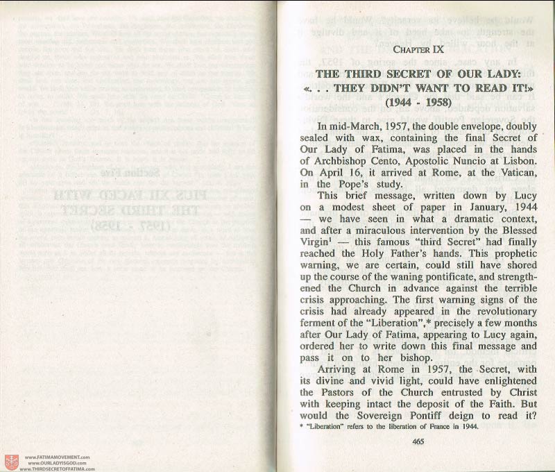 The Whole Truth About Fatima Volume 3 pages 464-465