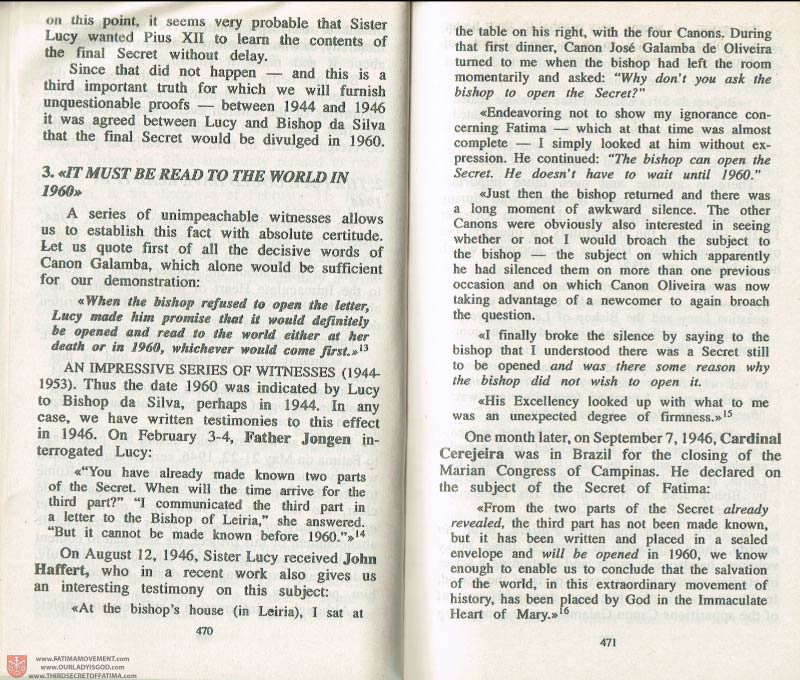 The Whole Truth About Fatima Volume 3 pages 470-471