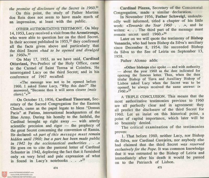 The Whole Truth About Fatima Volume 3 pages 474-475