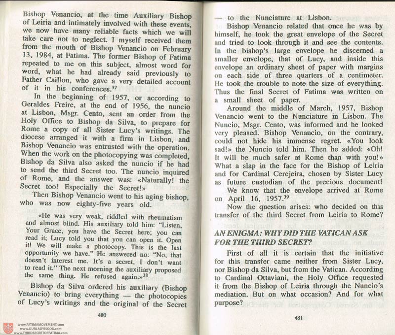 The Whole Truth About Fatima Volume 3 pages 480-481