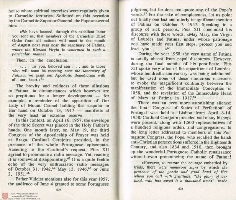 The Whole Truth About Fatima Volume 3 pages 492-493