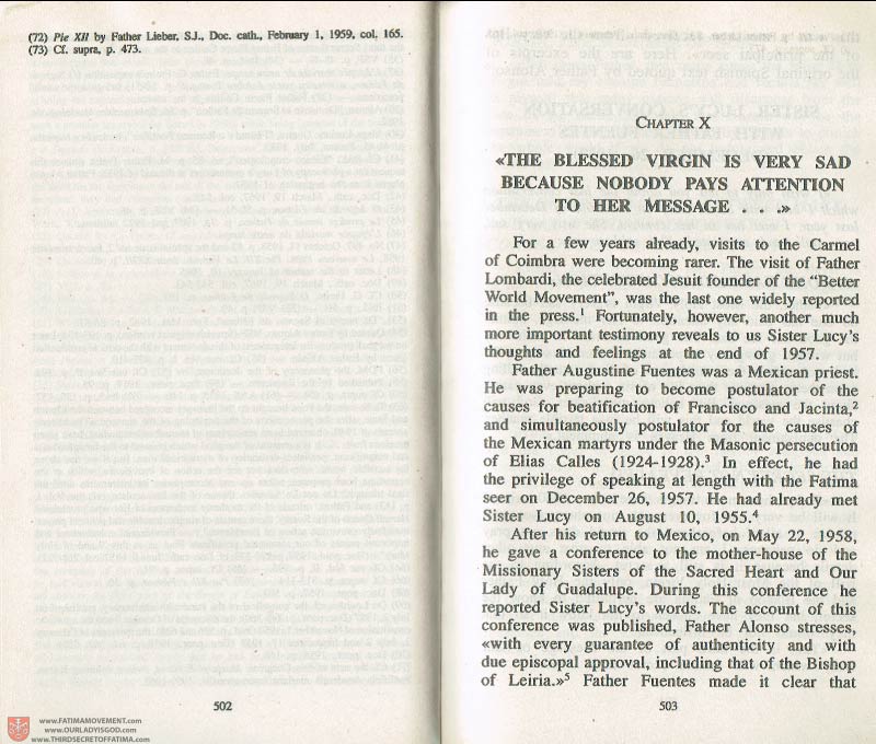 The Whole Truth About Fatima Volume 3 pages 502-503