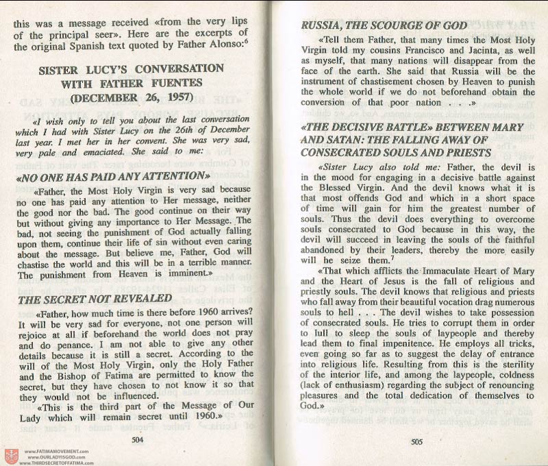 The Whole Truth About Fatima Volume 3 pages 504-505