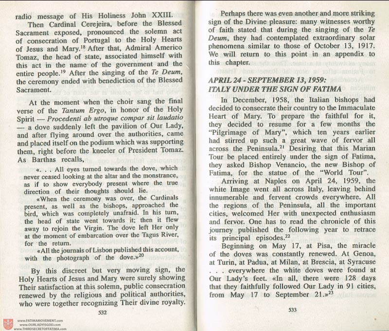 The Whole Truth About Fatima Volume 3 pages 532-533