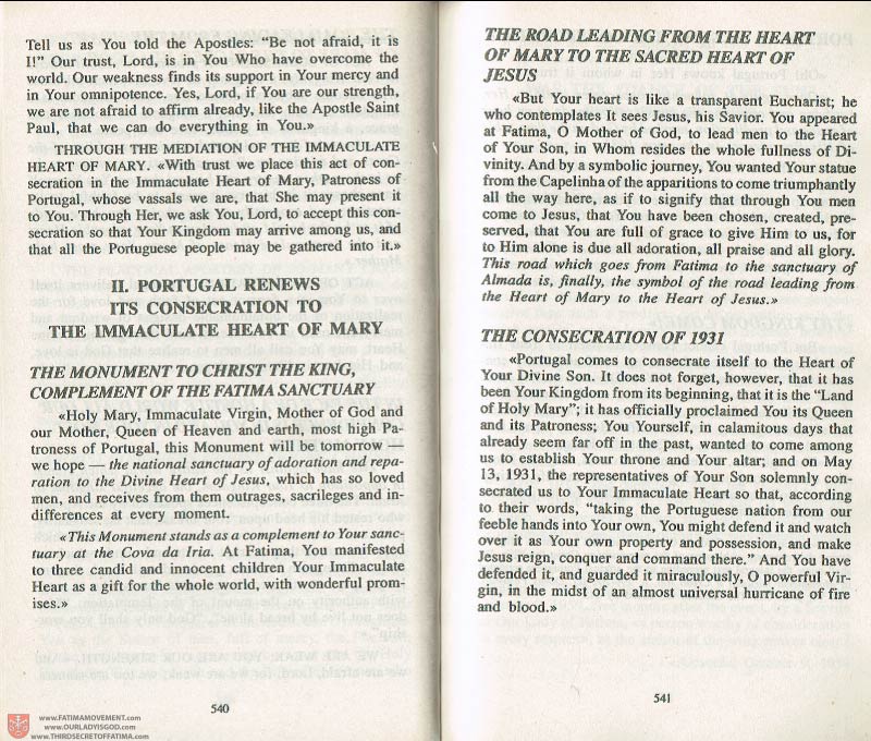 The Whole Truth About Fatima Volume 3 pages 540-541