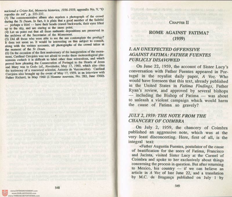 The Whole Truth About Fatima Volume 3 pages 548-549