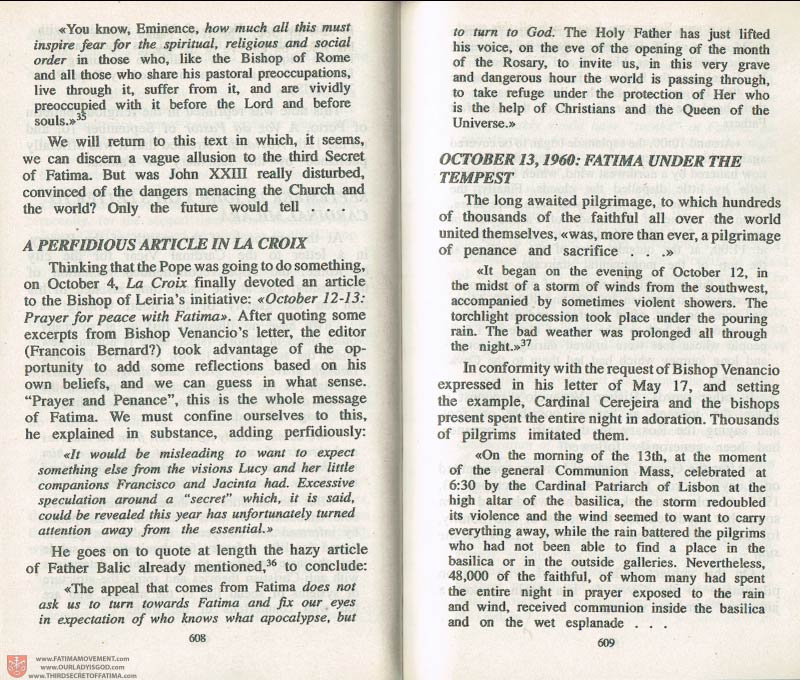 The Whole Truth About Fatima Volume 3 pages 608-609
