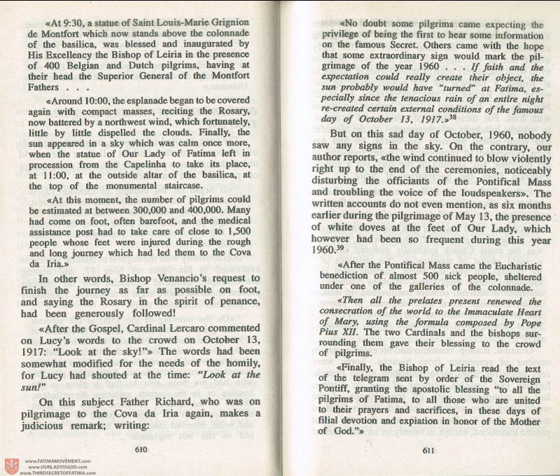 The Whole Truth About Fatima Volume 3 pages 610-611