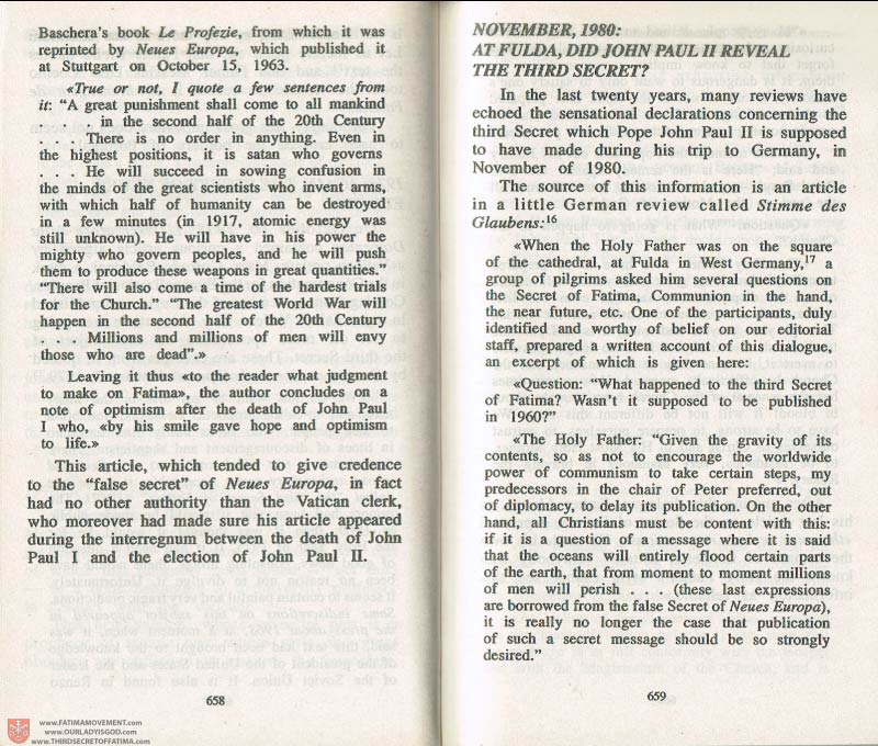 The Whole Truth About Fatima Volume 3 pages 658-659