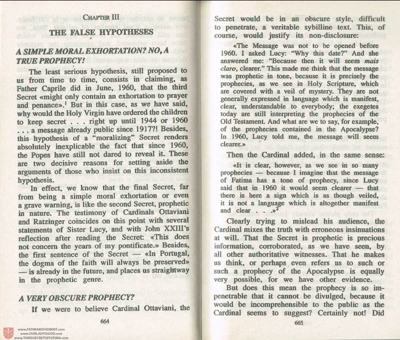The Whole Truth About Fatima Volume 3 pages 664-665