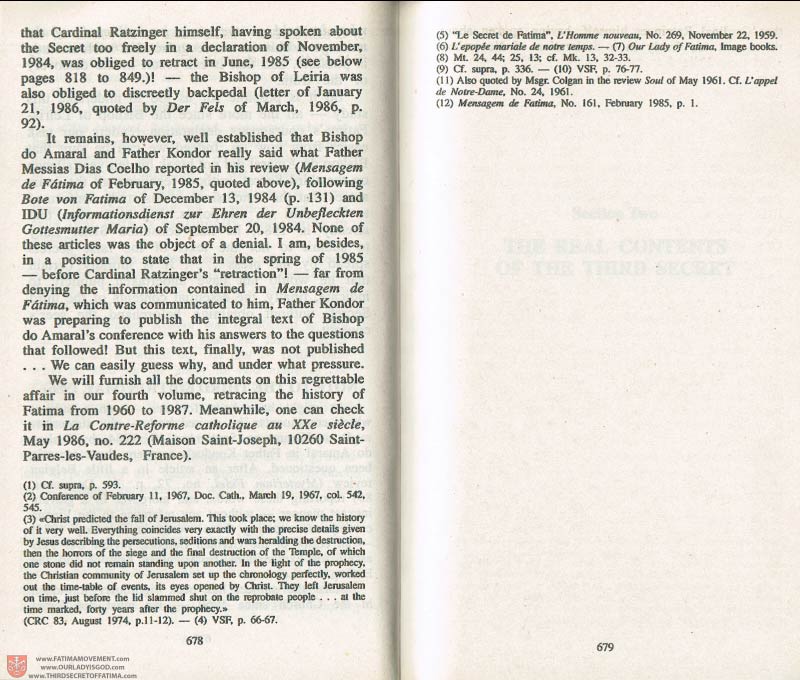 The Whole Truth About Fatima Volume 3 pages 678-679