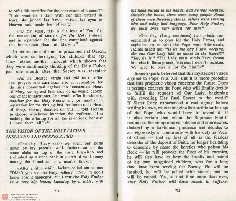 The Whole Truth About Fatima Volume 3 pages 714-715