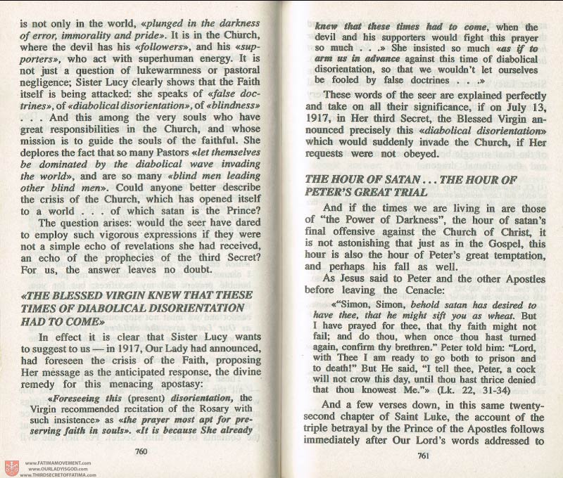 The Whole Truth About Fatima Volume pages 760-761
