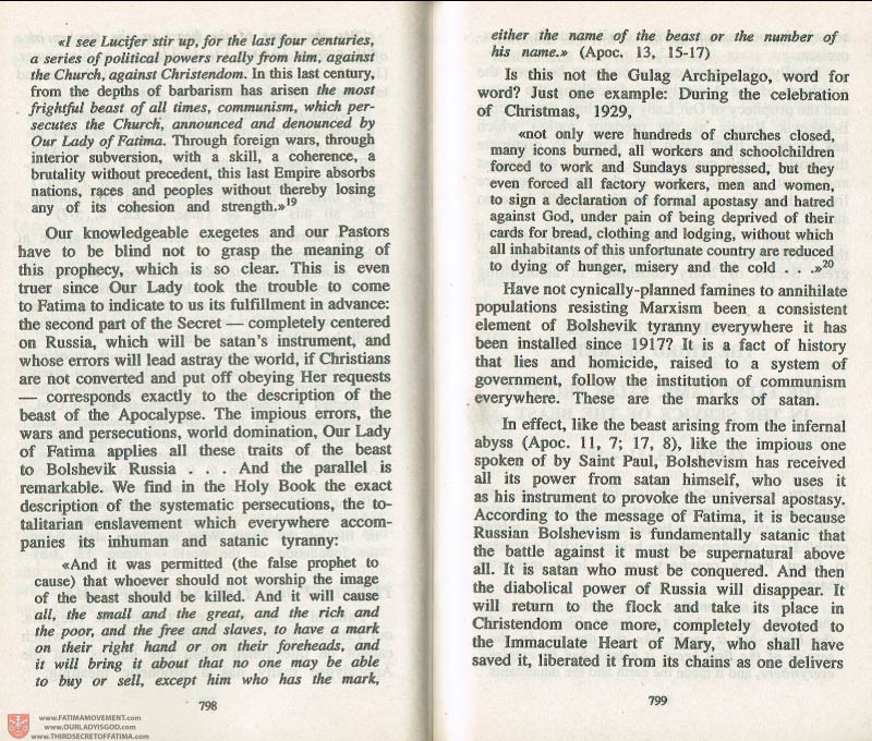 The Whole Truth About Fatima Volume 3 pages 798-799