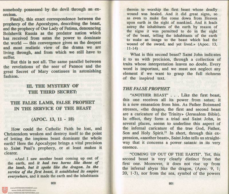 The Whole Truth About Fatima Volume 3 pages 800-801