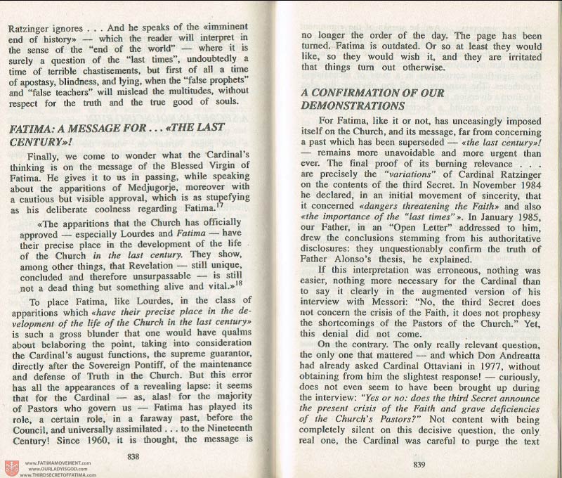 The Whole Truth About Fatima Volume 3 pages 838-839