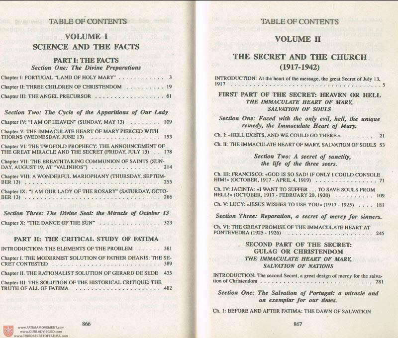 The Whole Truth About Fatima Volume 3 pages 866-867