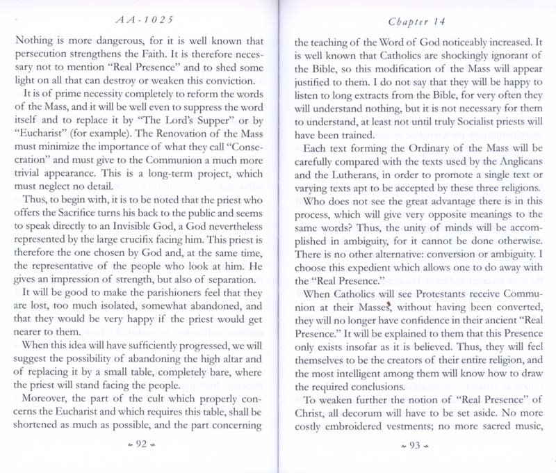 Memoirs of the Communist Infiltration Into the Catholic Church p. 92-93