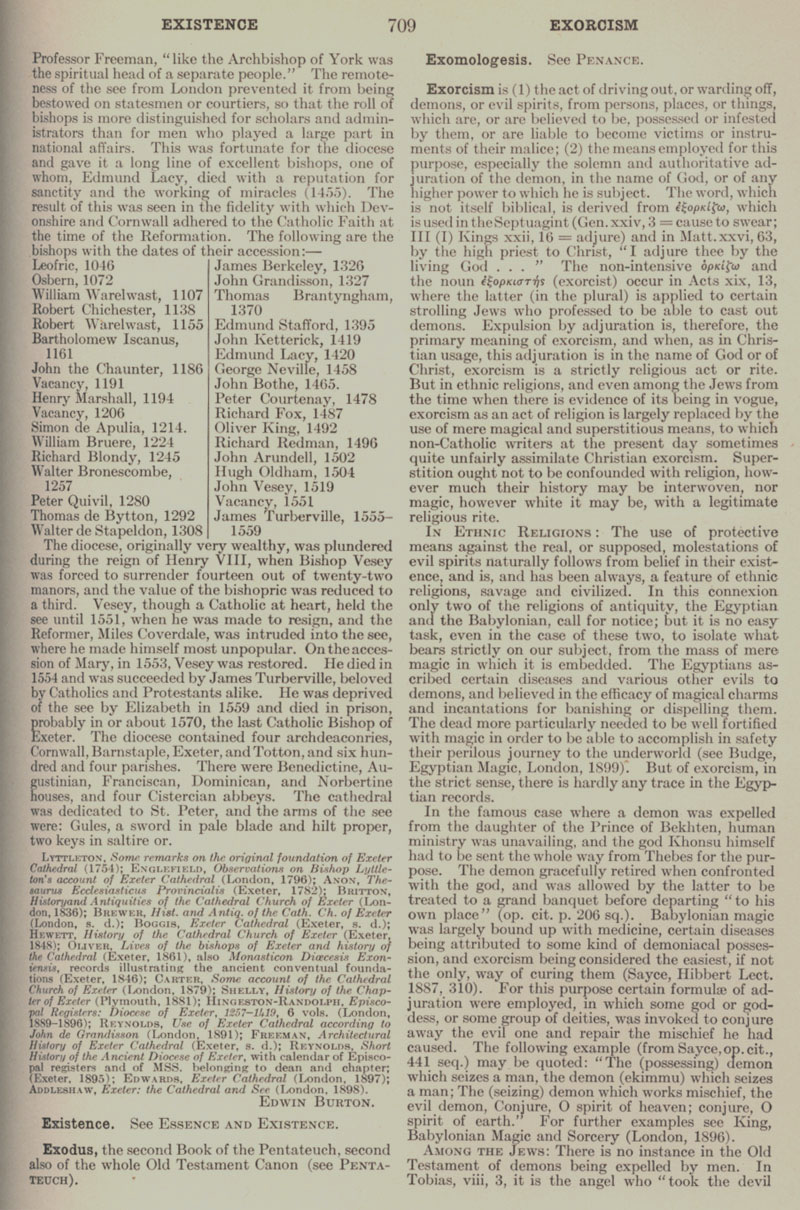 Catholic Encyclopedia Exorcist page 709