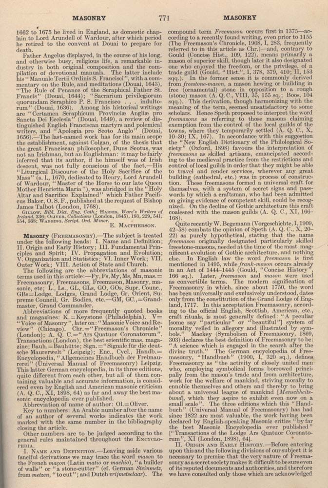 Catholic Encyclopedia: Freemasonry page 771