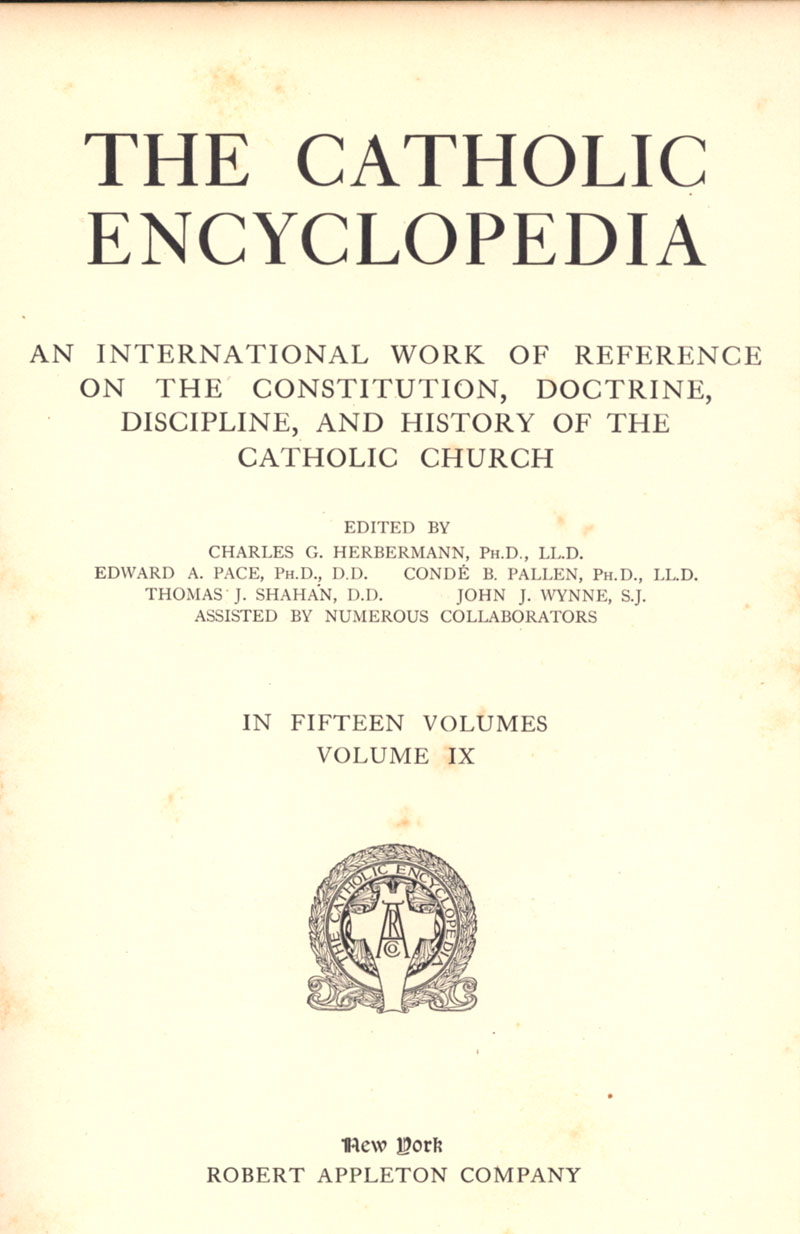 Catholic Encyclopedia: Sacraments page 1
