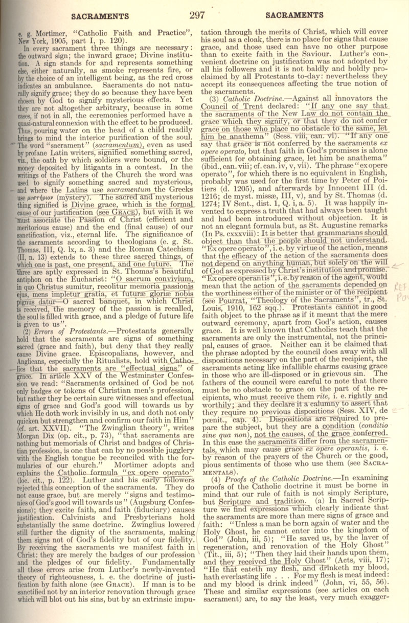 Catholic Encyclopedia: Sacraments page 297