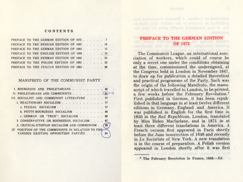 Jewish Freemason Karl Marx's Communist Manifesto, 1977 copy page 0048