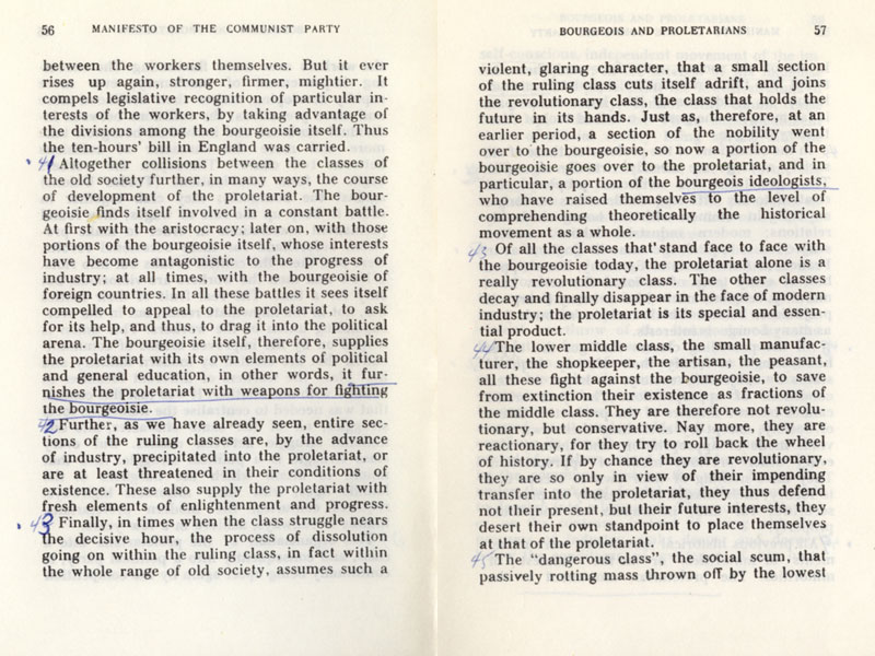 Jewish Freemason Karl Marx's Communist Manifesto, 1977 copy page 0318