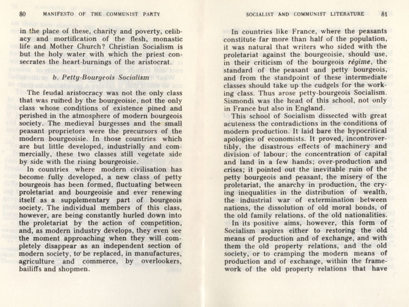 Jewish Freemason Karl Marx's Communist Manifesto, 1977 copy page 0438