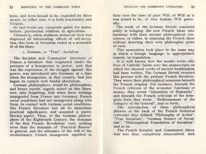 Jewish Freemason Karl Marx's Communist Manifesto, 1977 copy page 0448